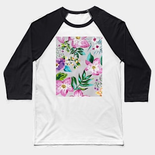 Flower Pinks Baseball T-Shirt